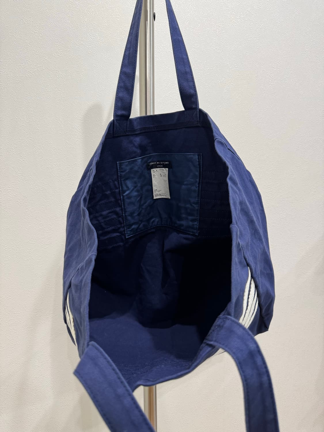 꼼데가르송 옴므 블루 스트라이프 토트백 상품이미지4