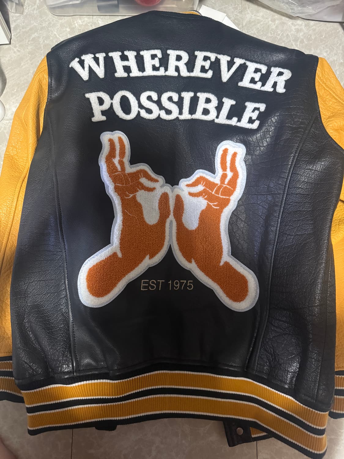 M사이즈 자라 레더 바시티 자켓 상품이미지2