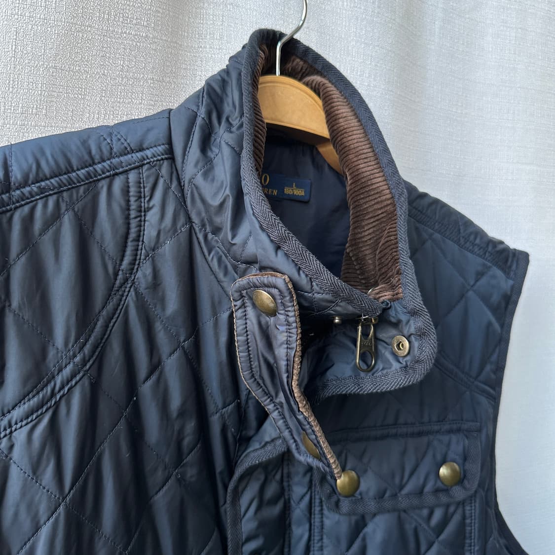 폴로 랄프로렌 퀼팅 경량 베스트 네이비 L 상품이미지5
