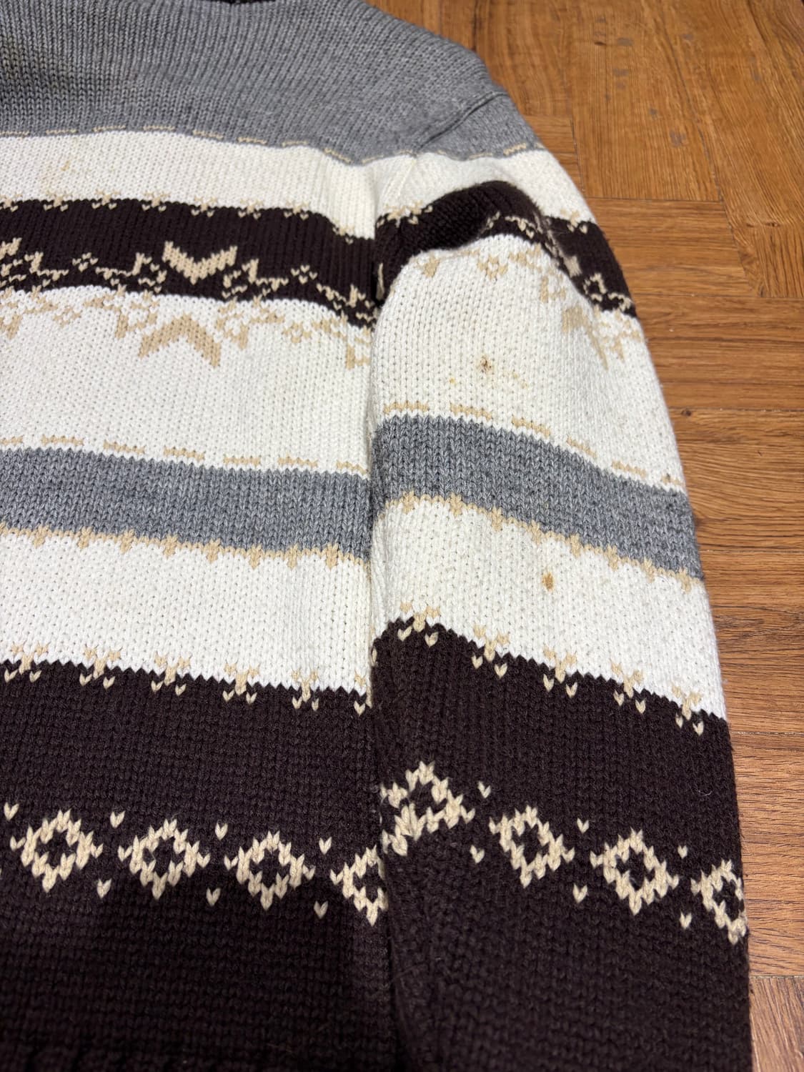 빈티지 노르딕 니트 집업 상품이미지9