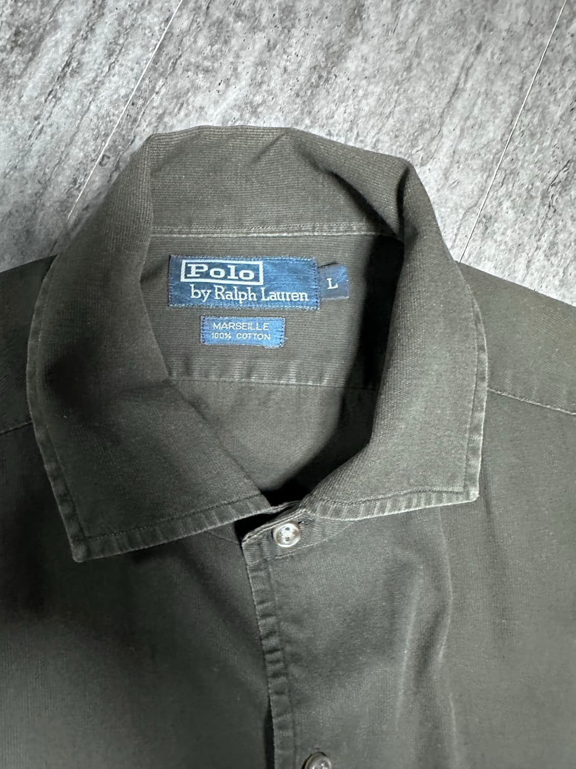 폴로 랄프로렌 남성 셔츠 L 블랙 골지 상품이미지2