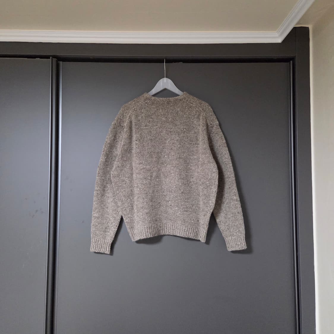 [1] SEW 도네갈 모헤어 트위드 라운드 니트 베이지 /스테디에브리웨어 상품이미지2