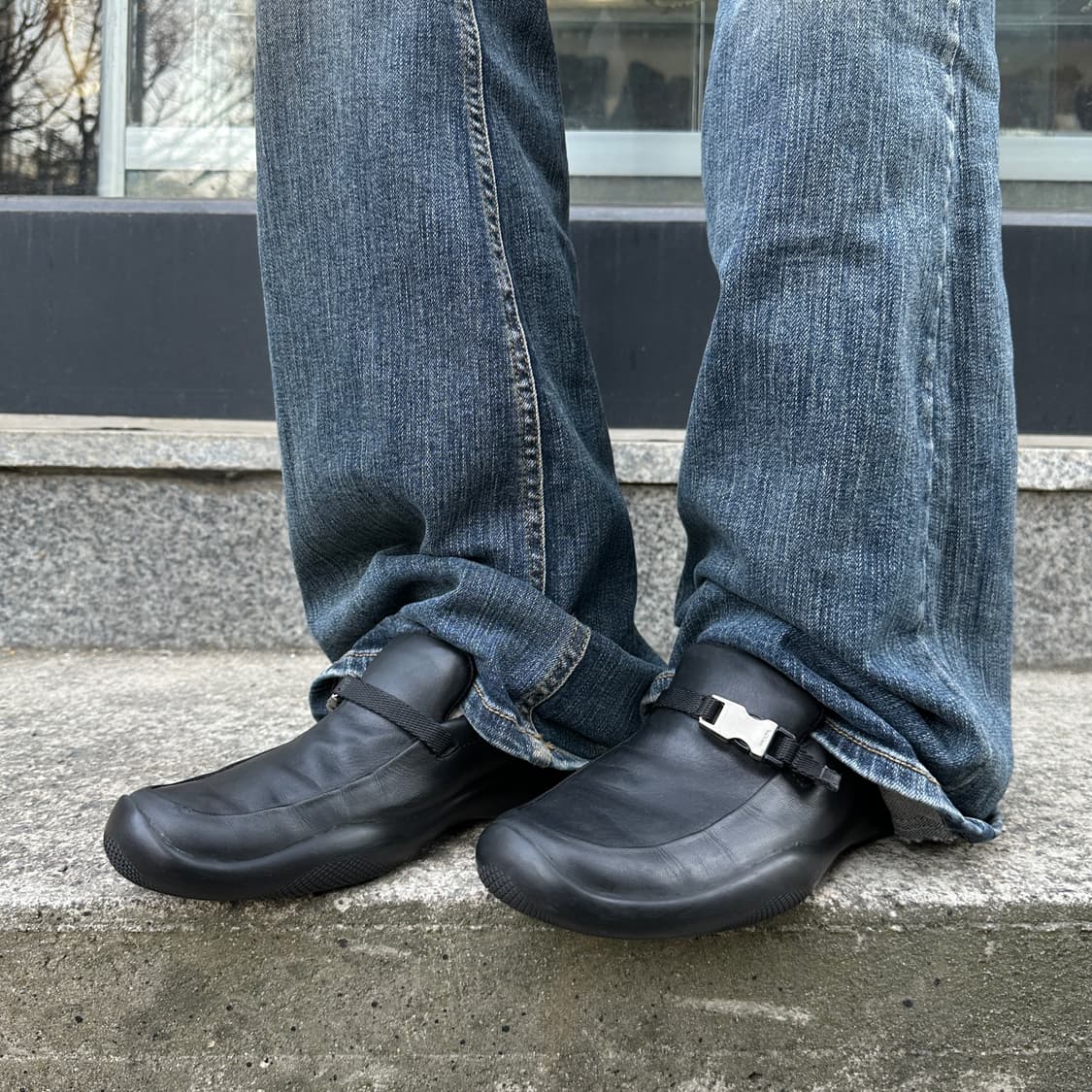 00s 레어 블랙 프라다 스포츠 버클 로퍼 상품이미지7