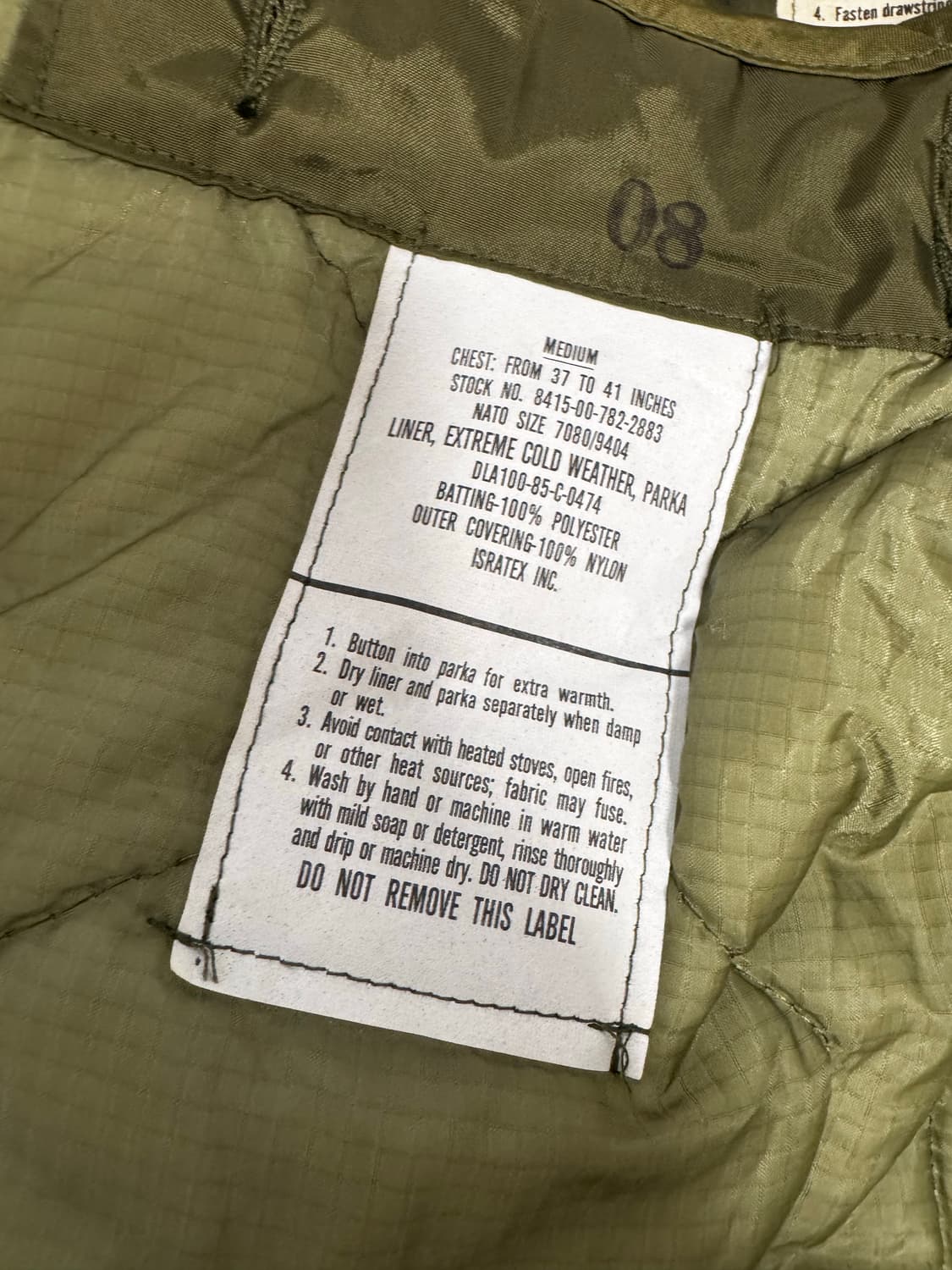 M65 오리지널(OG) 피쉬테일 개파카 데드스탁급 M 팝니다 상품이미지10