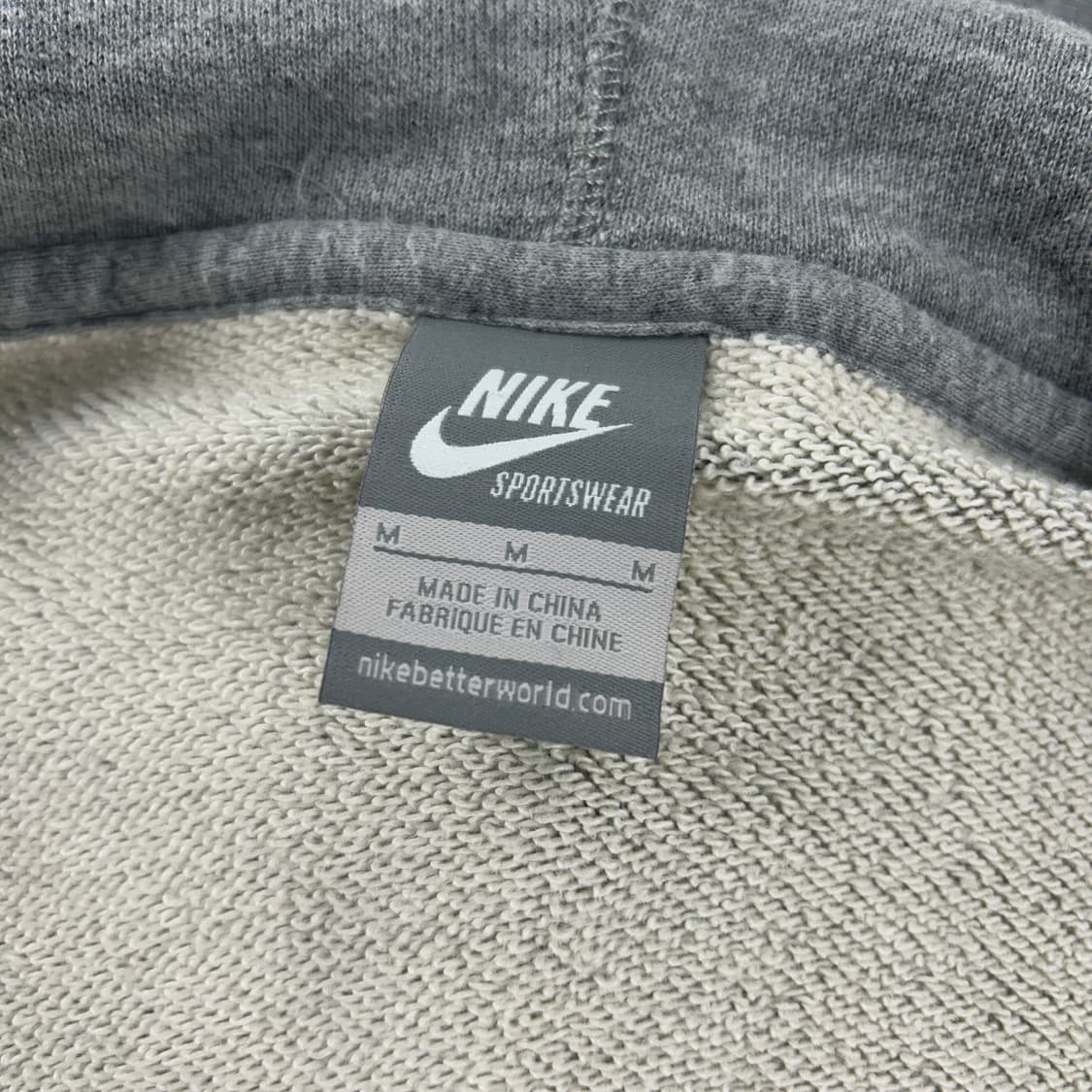 나이키 스펠아웃 로고 그레이 베이스볼 풀집업 후디 상품이미지5