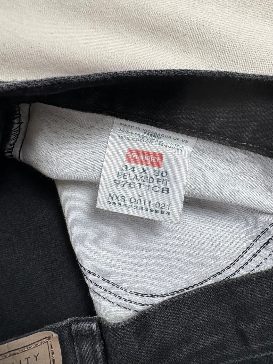 Wrangler 랭글러 블랙 데님 팬츠 34 x 30 상품이미지5