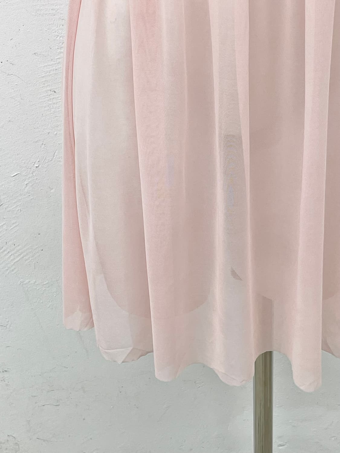 핑크 시어 레이스 슬립 상품이미지3