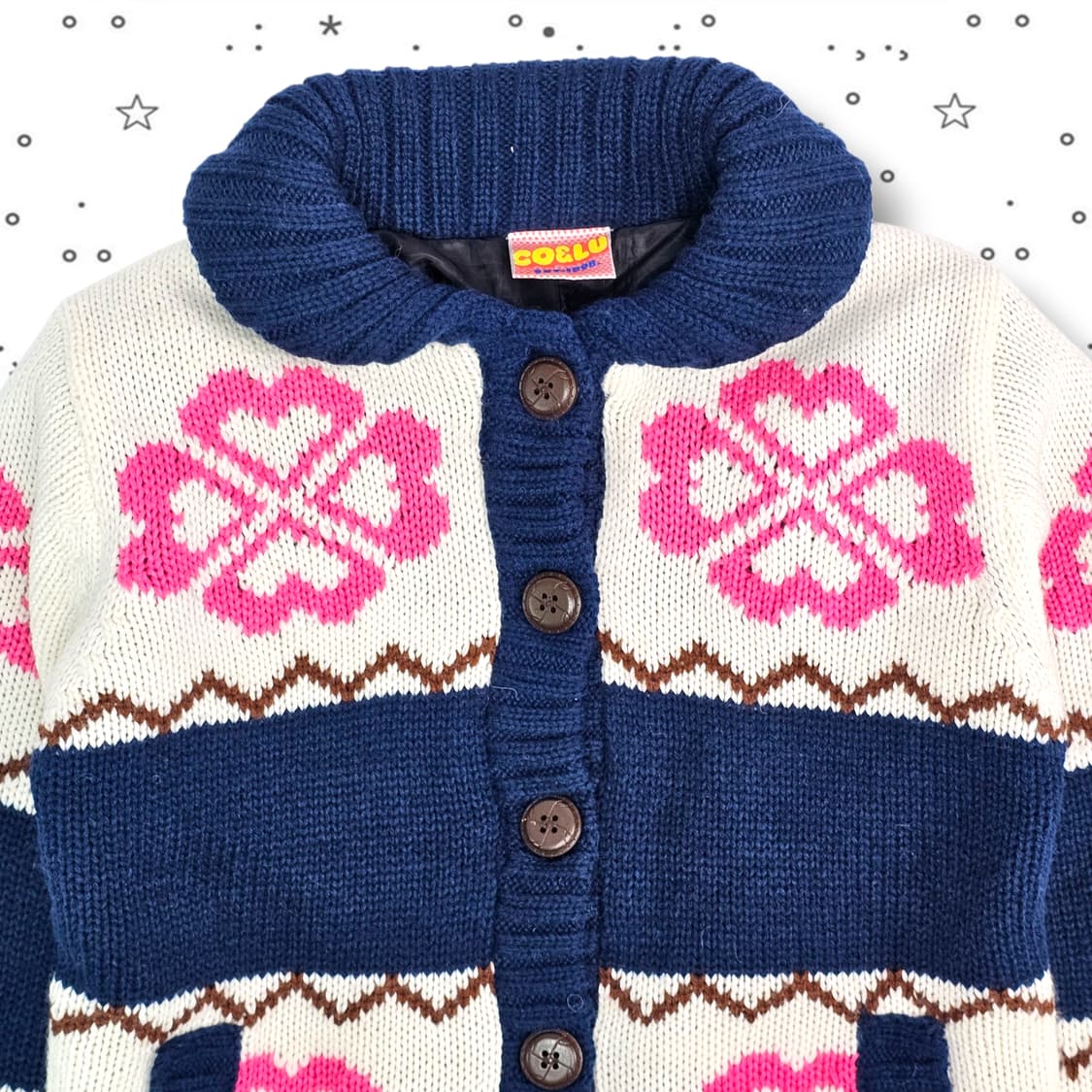 F CO & LU 코위찬 빈티지 팬지 가디건 상품이미지2