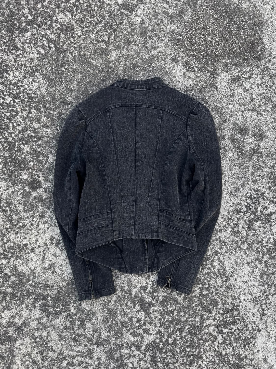 Dark Wash Fitted Denim Jacket 상품이미지2