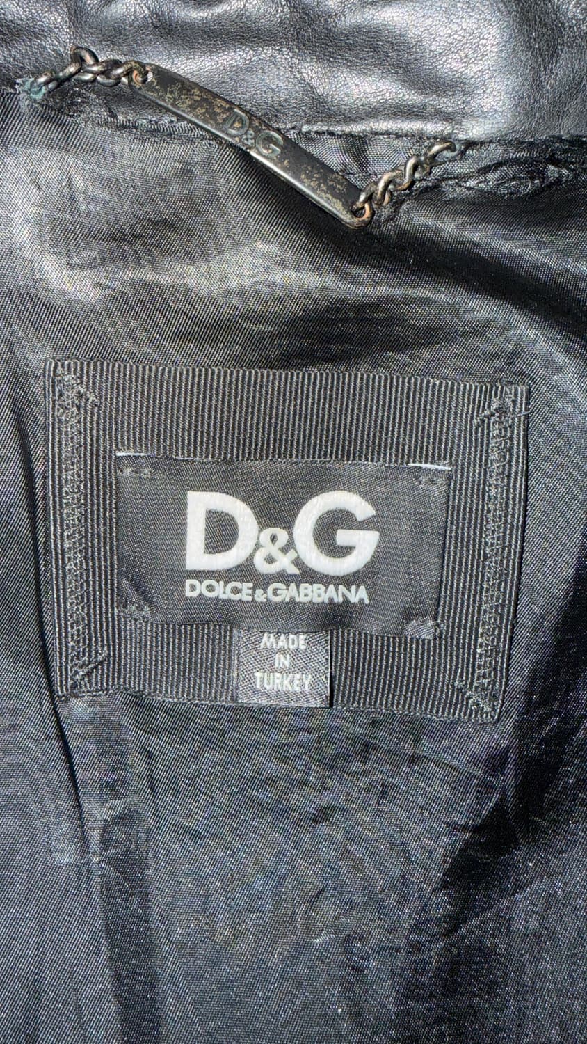 00‘s D&G 워싱 비대칭 라이더 자켓 50 상품이미지5