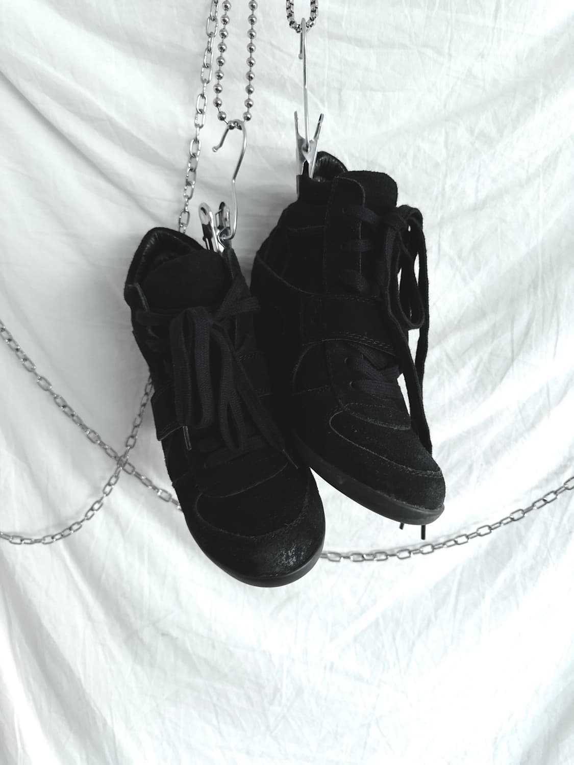 ash 아쉬 베아 트리플블랙 히든 웨지힐 스니커즈 상품이미지5