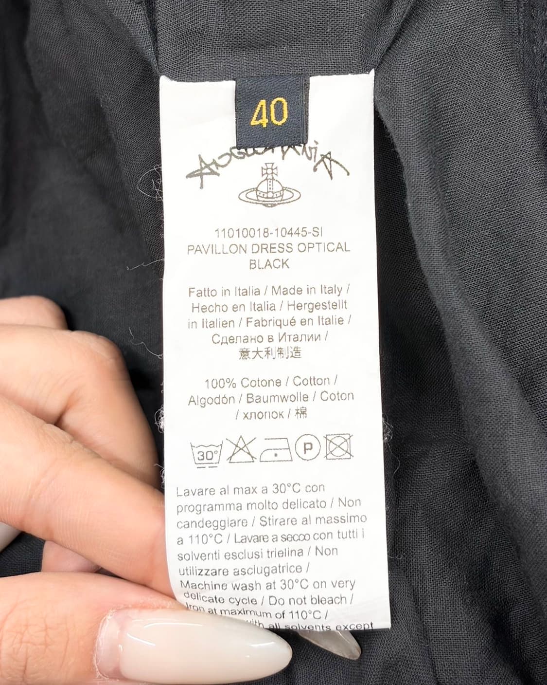 비비안 웨스트우드 앵글로 마니아 블랙 스케이터 원피스  상품이미지8