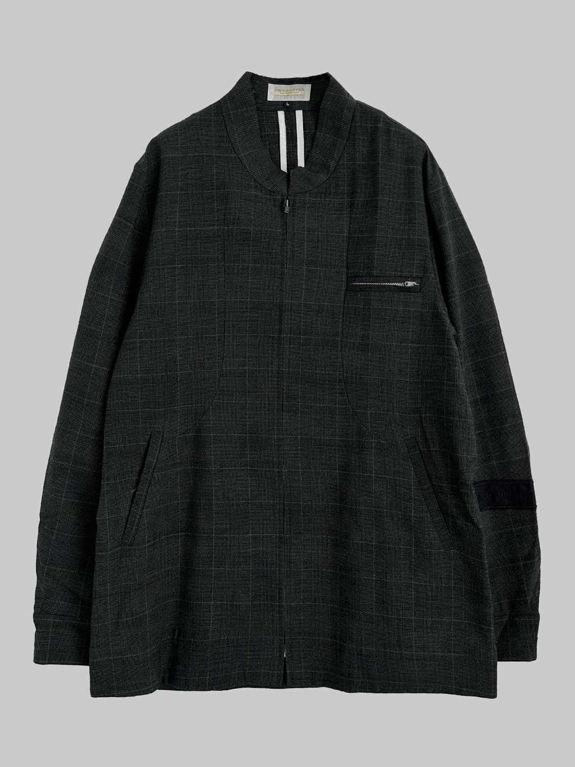 언더커버 체크 레터링 자켓 상품이미지1