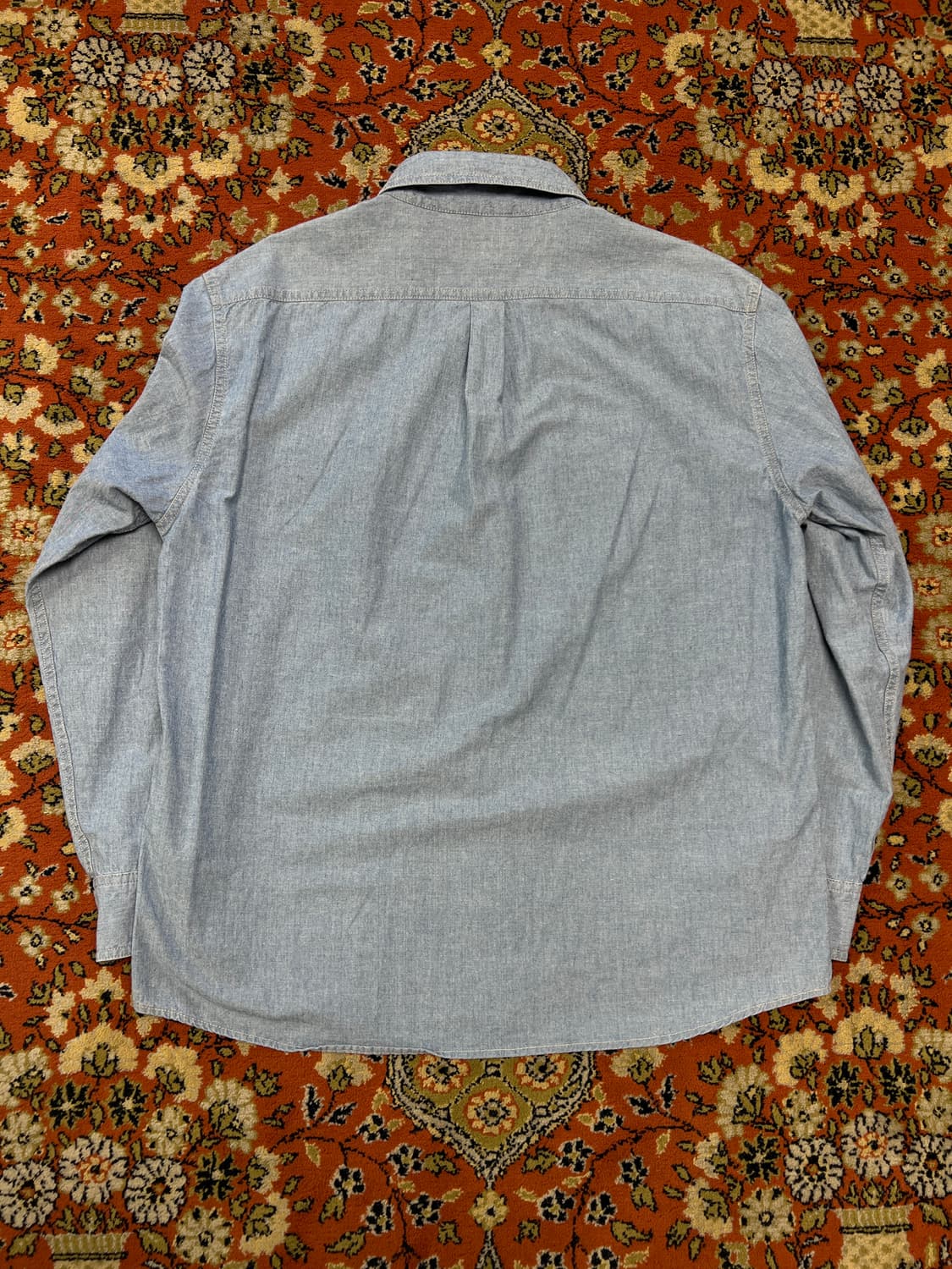 [L] BACK NUMBER 백넘버 샴브레이 셔츠 블루 상품이미지2