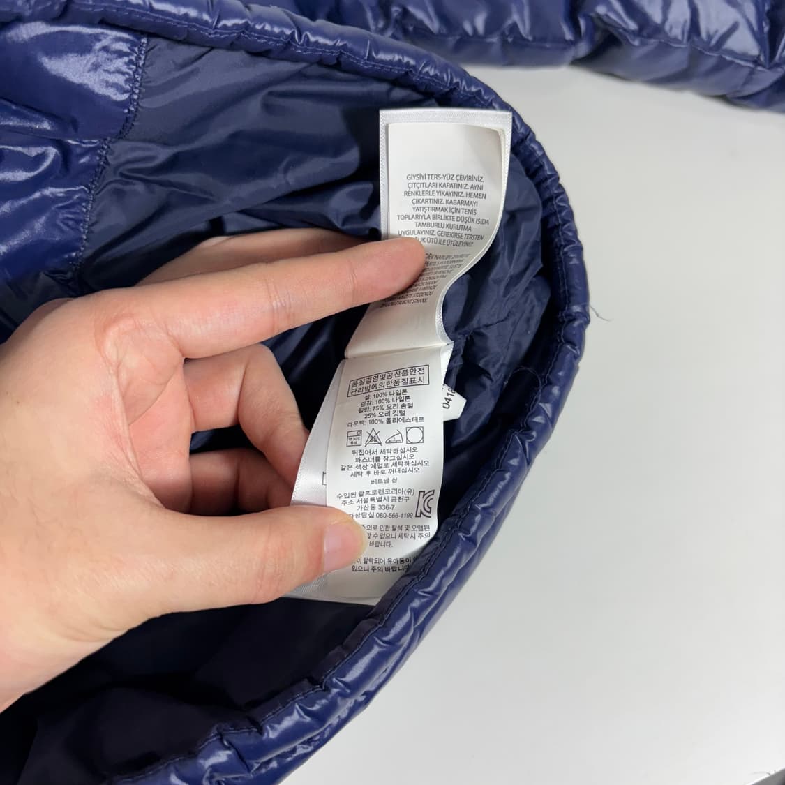 4T 폴로 랄프로렌 키즈 네이비 유광 롱패딩 상품이미지5