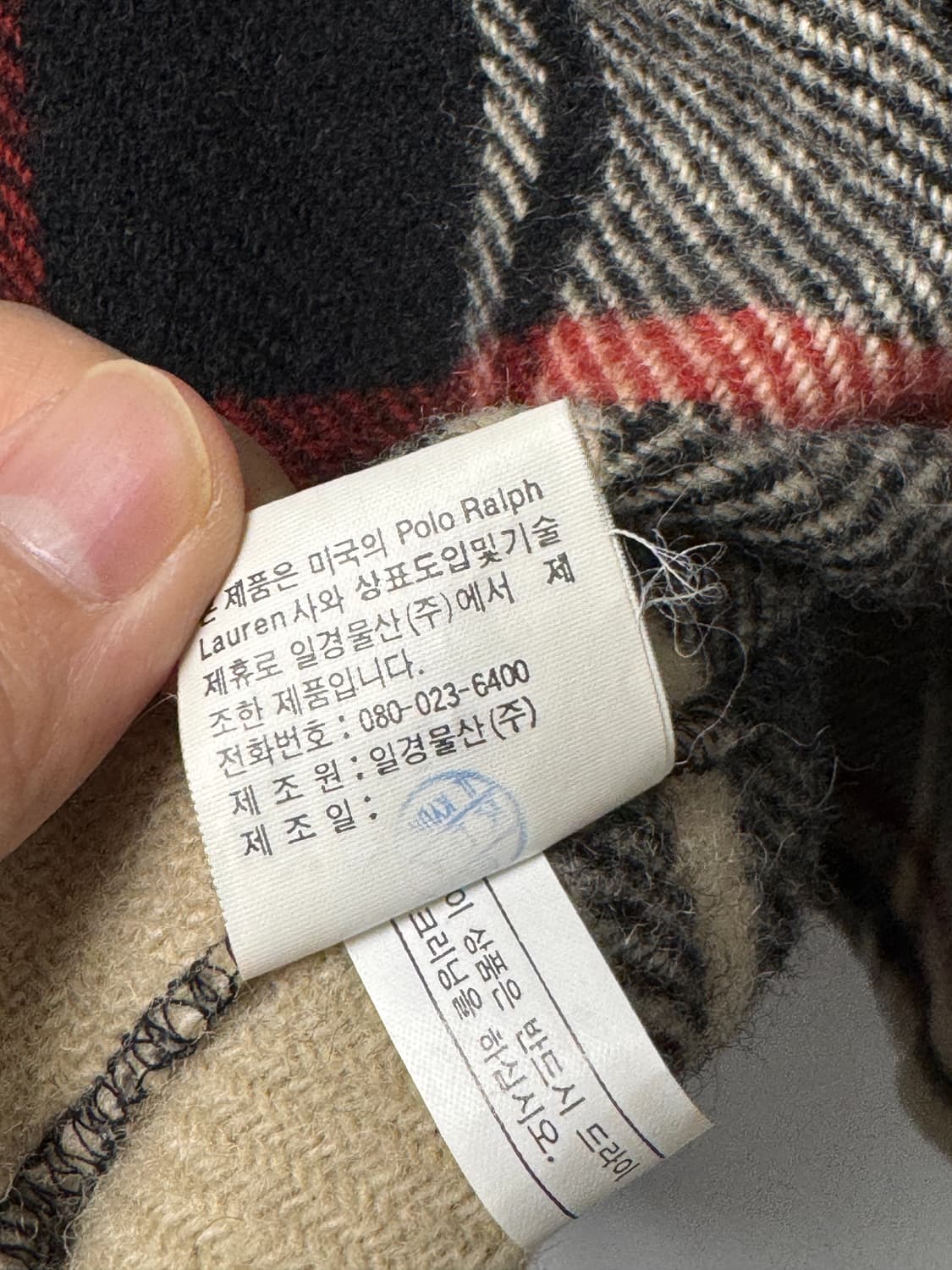 폴로랄프로렌 체크 헤비 울셔츠자켓 90s XL 상품이미지6