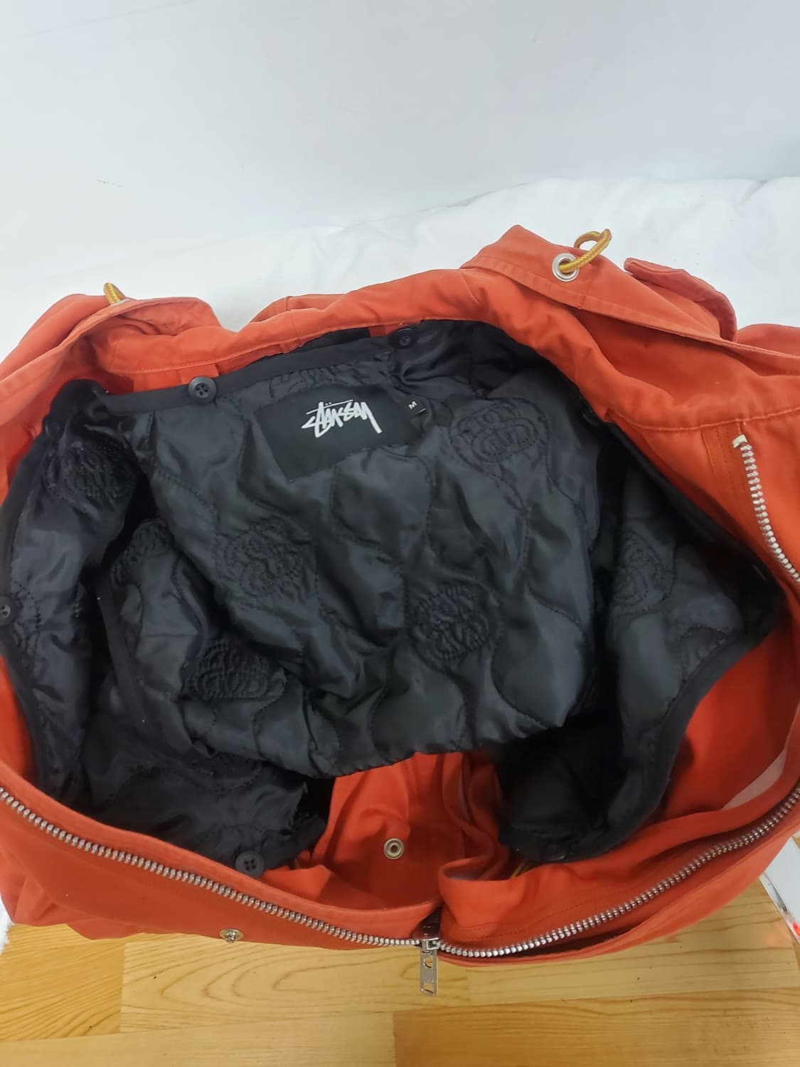 스투시 오렌지색 롱 후드 코트 정품 M사이즈 상품이미지5