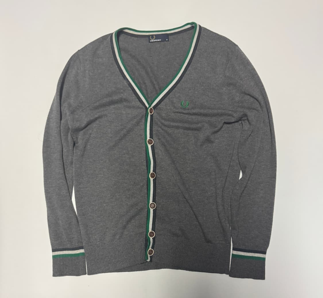 여성 프레드페리 라인 코튼 가디건 S ~ M 프레피룩 상품이미지1