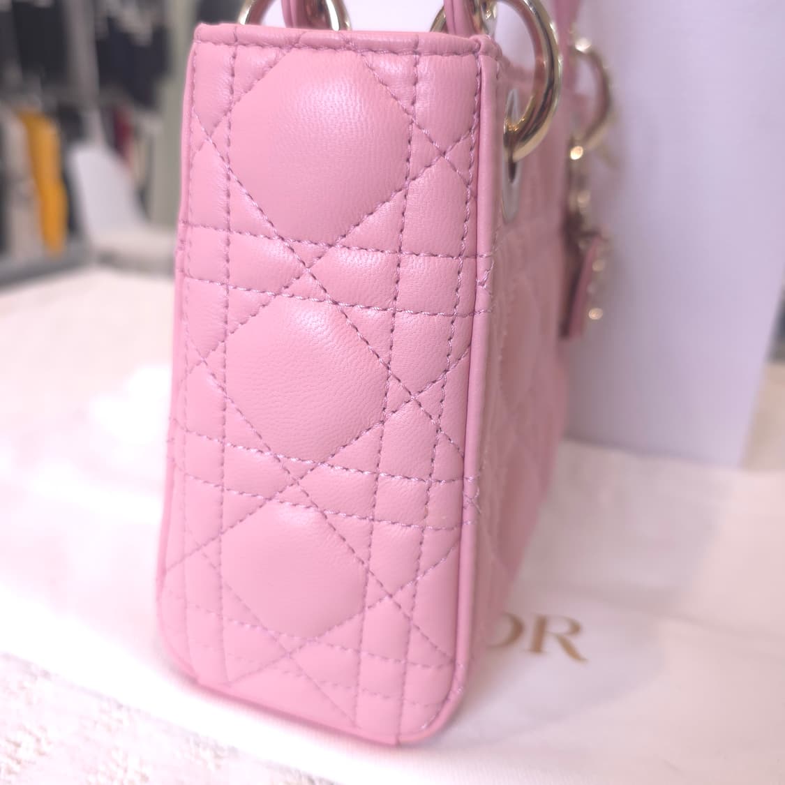 [중고/정품] 디올 레이디백 미니 엔틱 핑크 상품이미지4