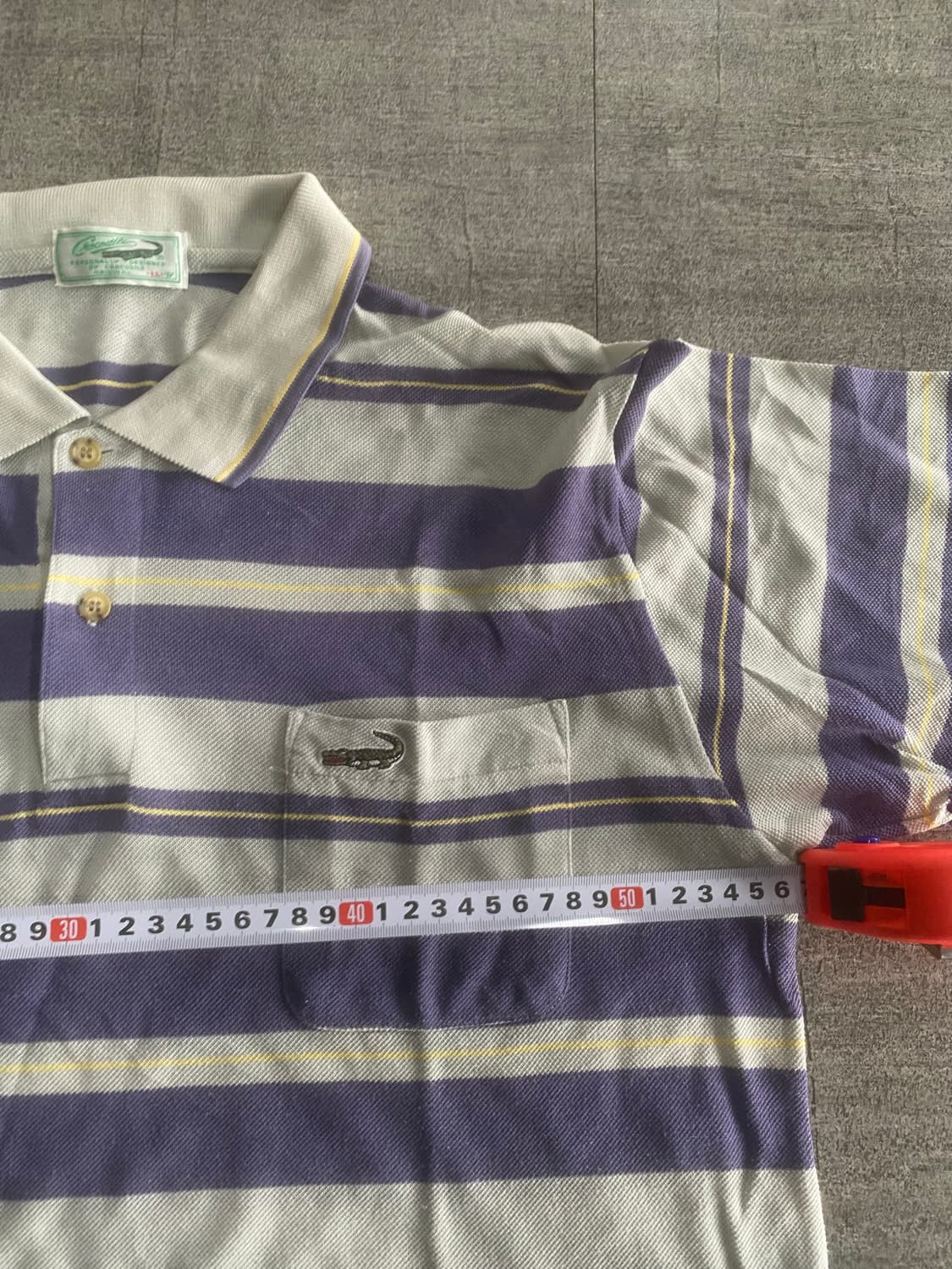 크로커다일 올드스쿨아메카지 혁오풍 스트라이프 반팔카라티셔츠 상품이미지2