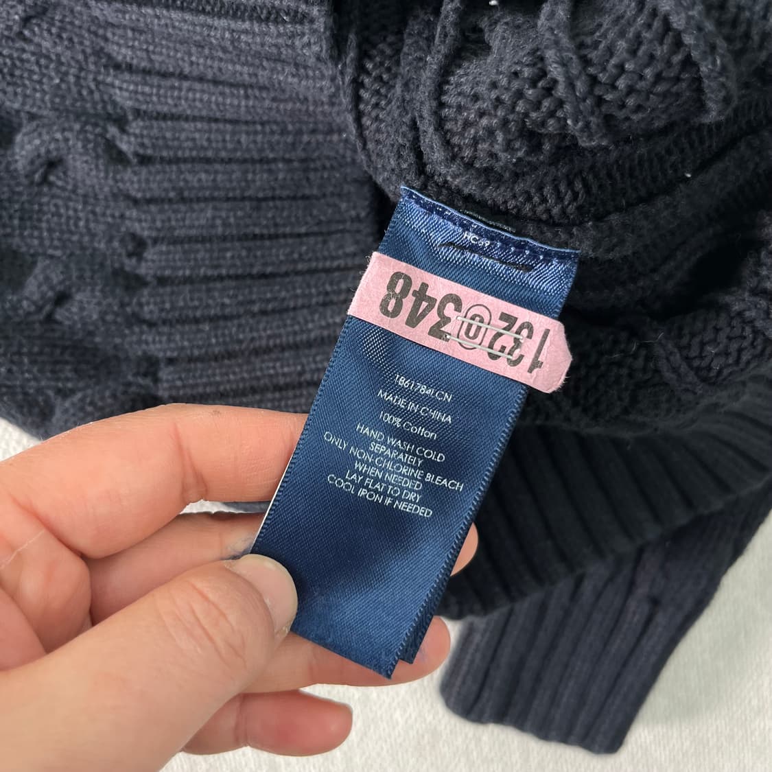 W 95 폴로랄프로렌 꽈배기 블랙 니트 상품이미지5