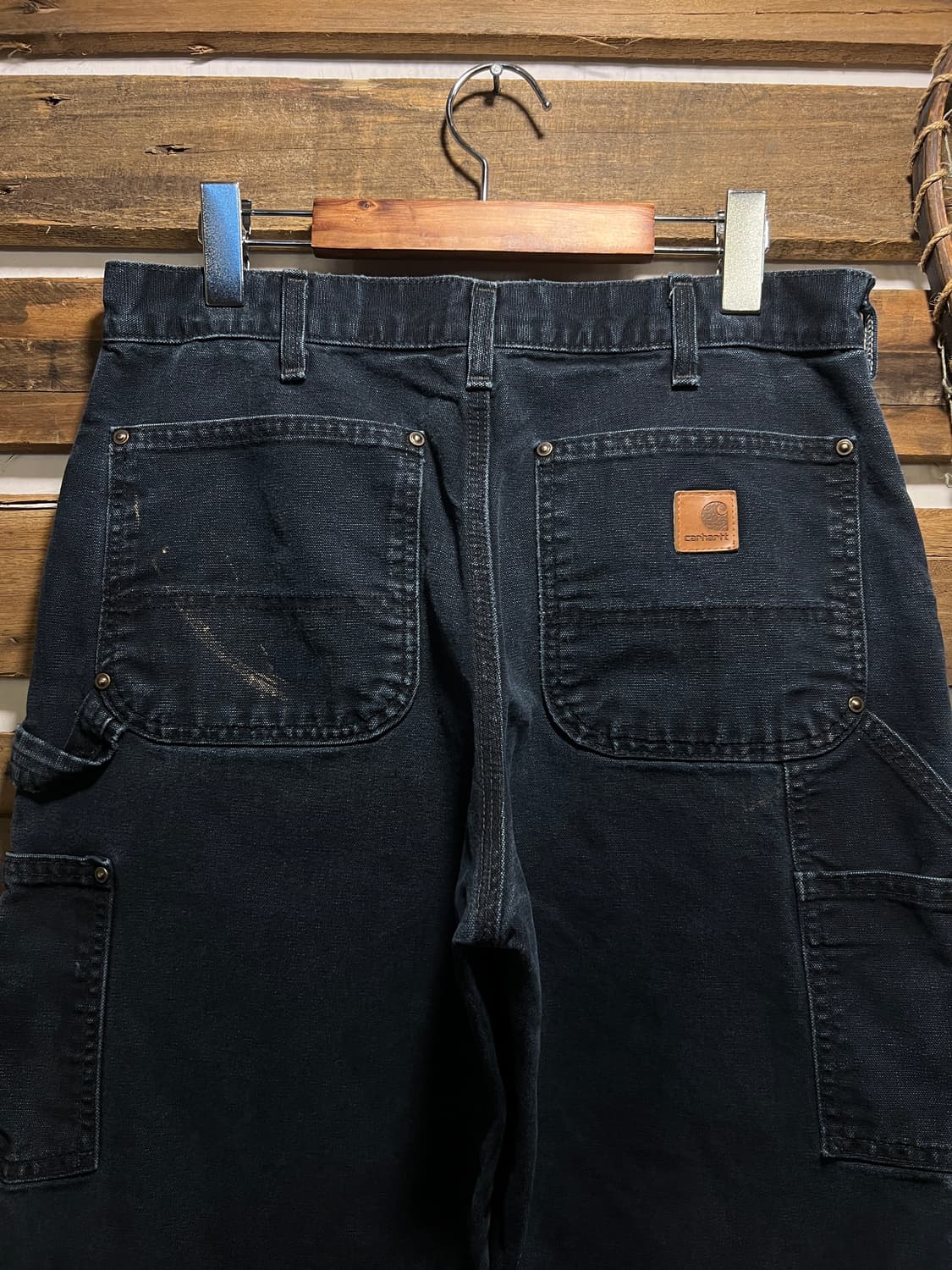 [32]칼하트 USA 빈티지 페이딩 블랙 더블니 워크 팬츠 상품이미지8