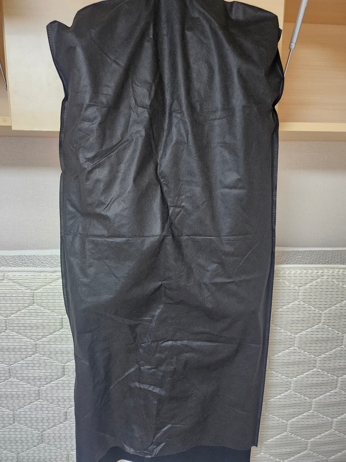 [M] 무신사 스탠다드 캐시미어 블렌드 대디 숄더 싱글 롱 코트 [블랙] 상품이미지3