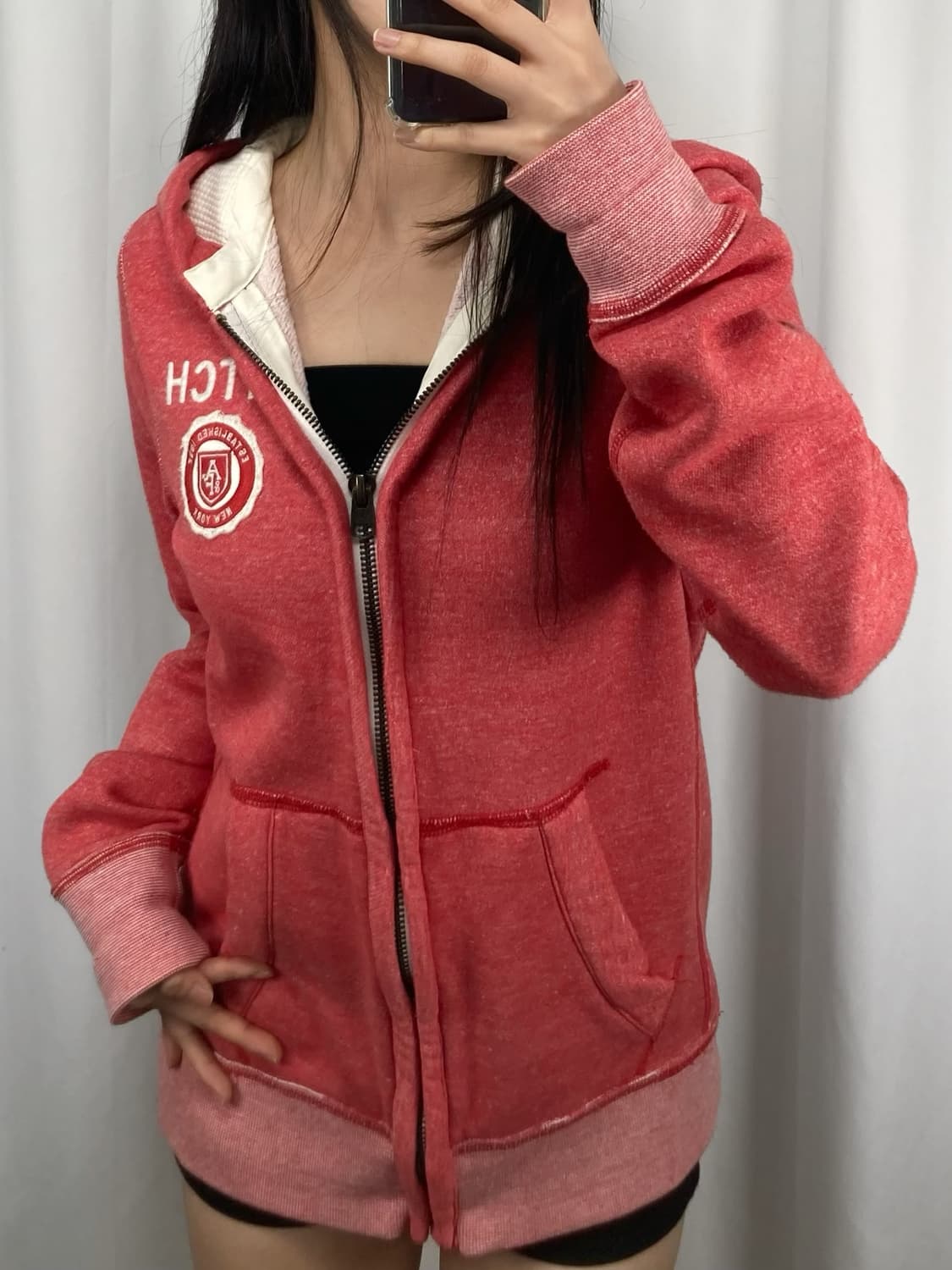 아베크롬비 레드 후드집업 상품이미지2