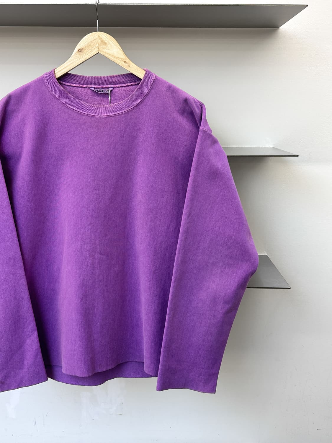 오라리 17F/W 슈퍼 밀레 컷오프 스웻셔츠 상품이미지2