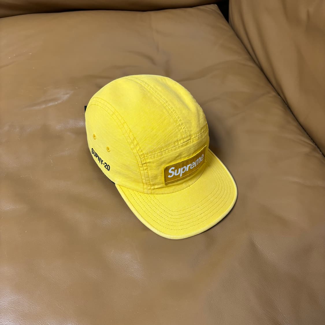 Supreme 슈프림 20ss 밀리터리 워시드 옐로우 캠프캡 모자 상품이미지1