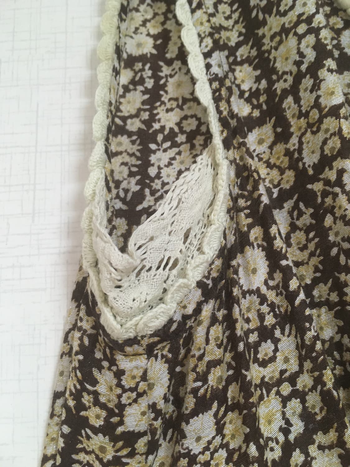 모리걸 빈티지 플라워 슬리브리스 원피스 상품이미지4