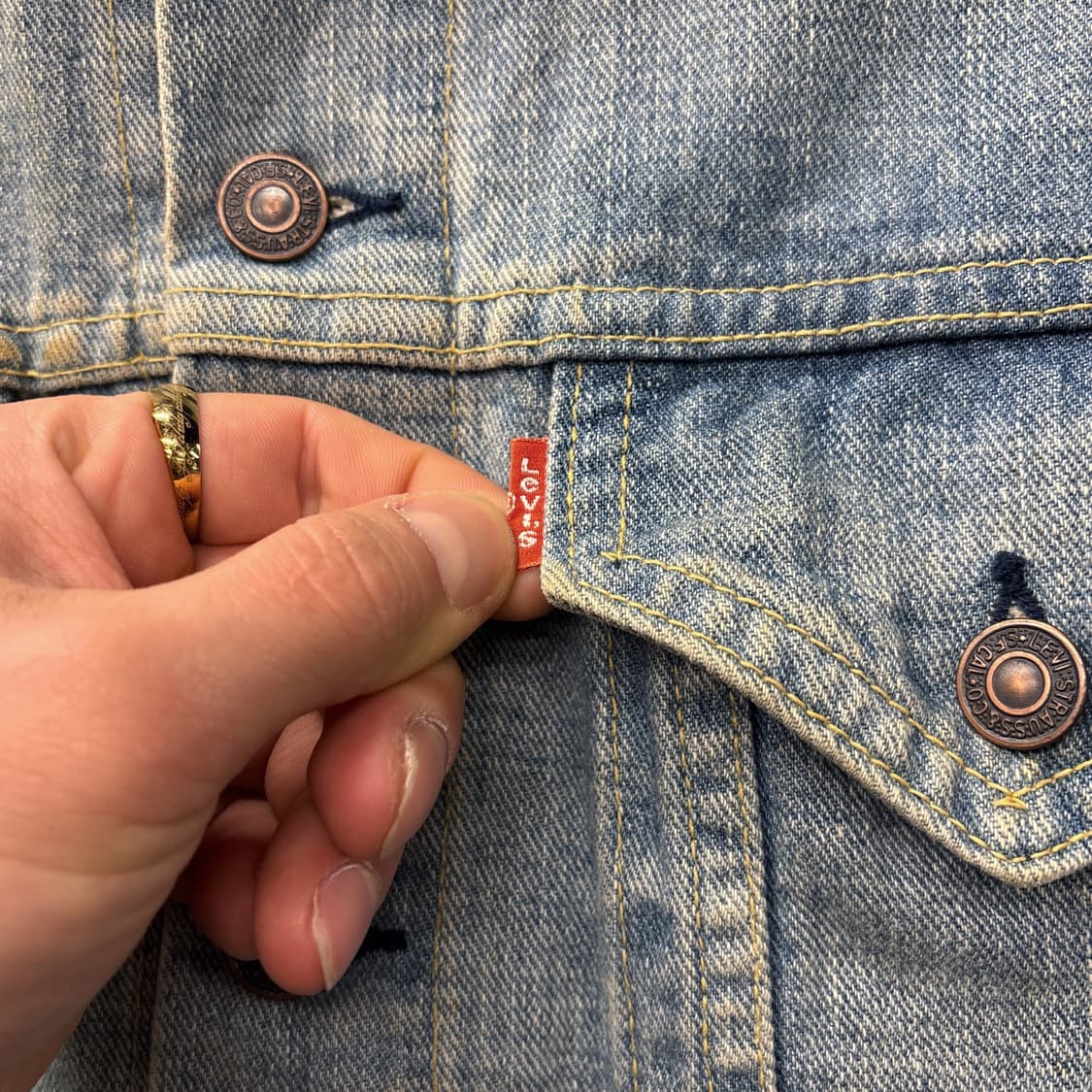 00s 리바이스 70599 빈티지 페이딩 타입3 트러커 데님자켓 N917 상품이미지6