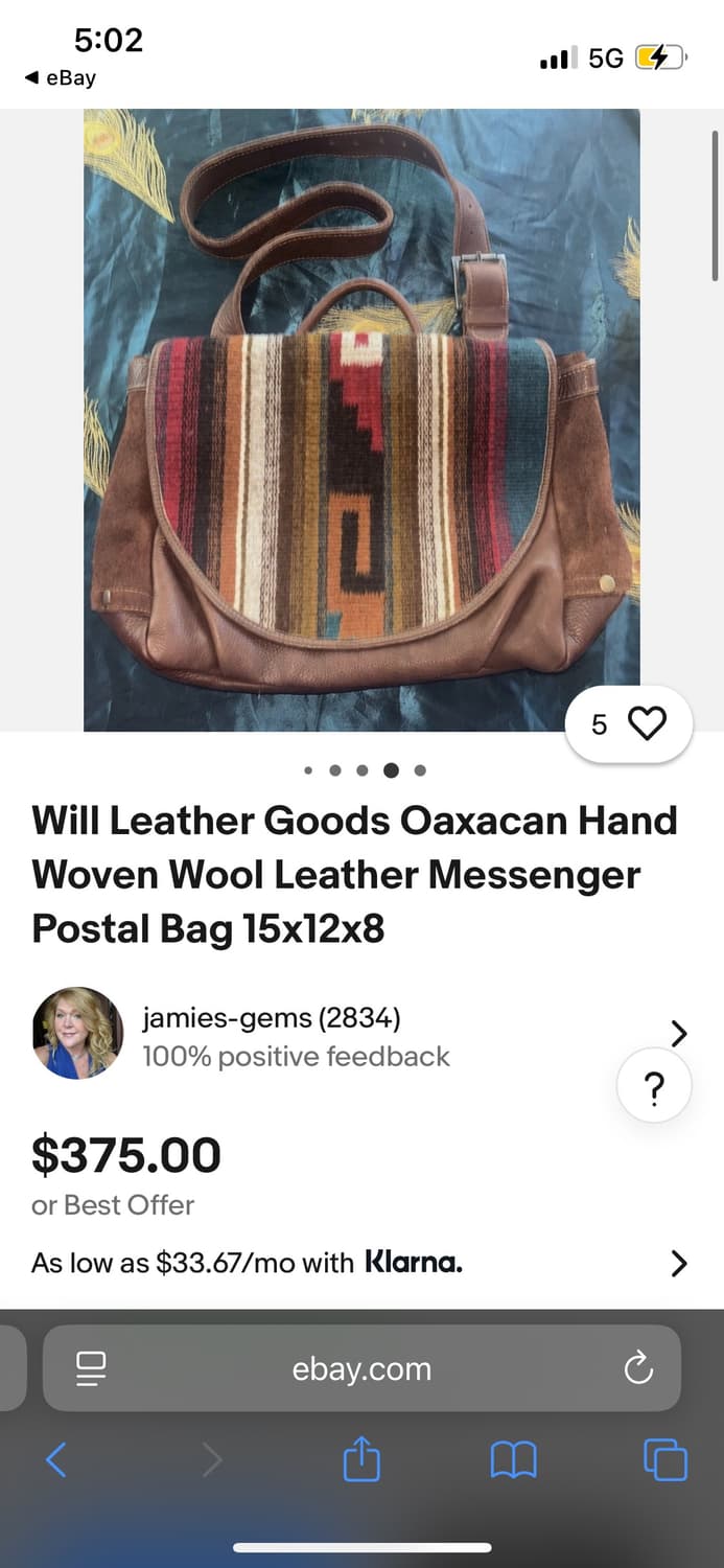 Will 나바호패턴 가죽 가방 상품이미지2