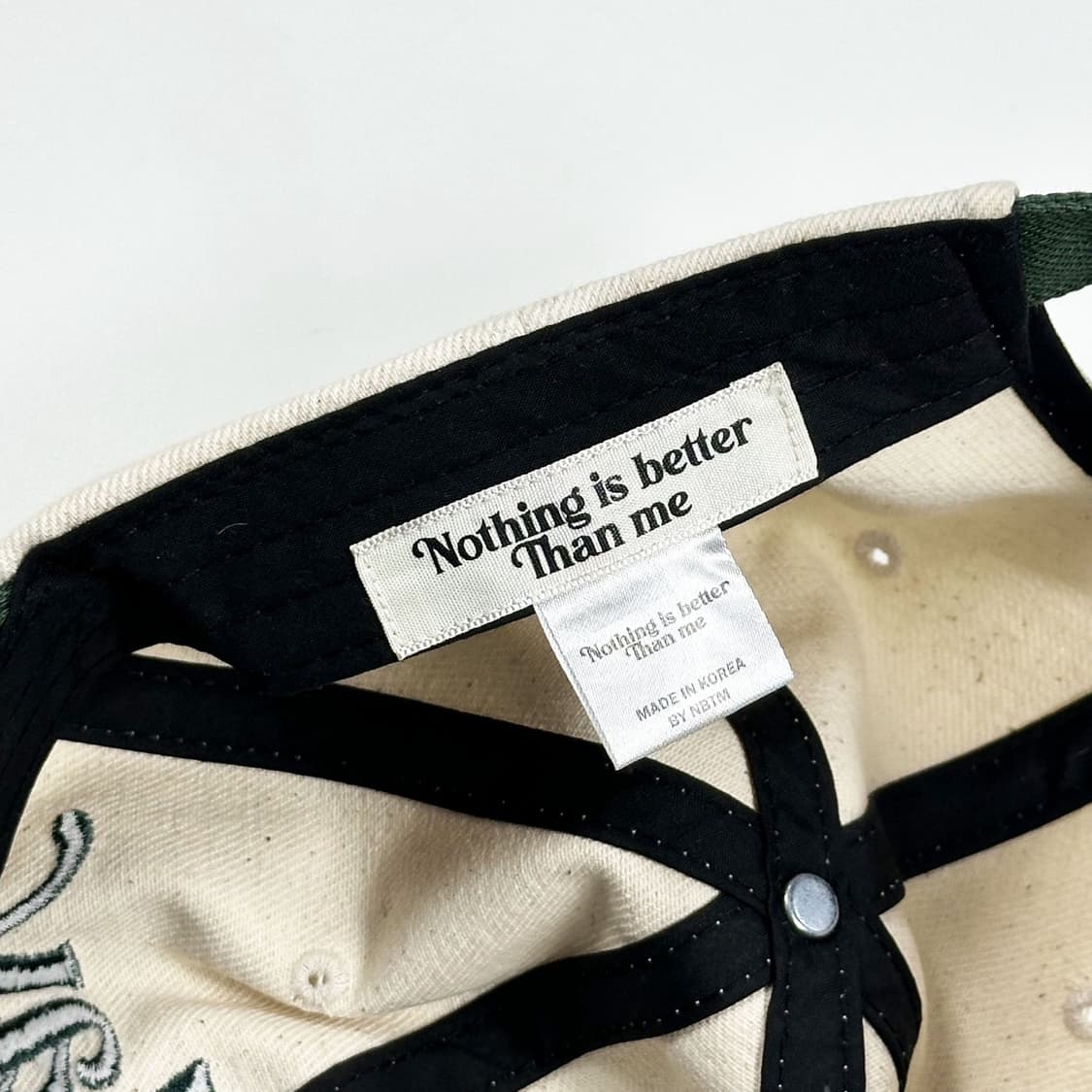 VTG 빈티지 아이보리 투톤 볼캡 모자 상품이미지4