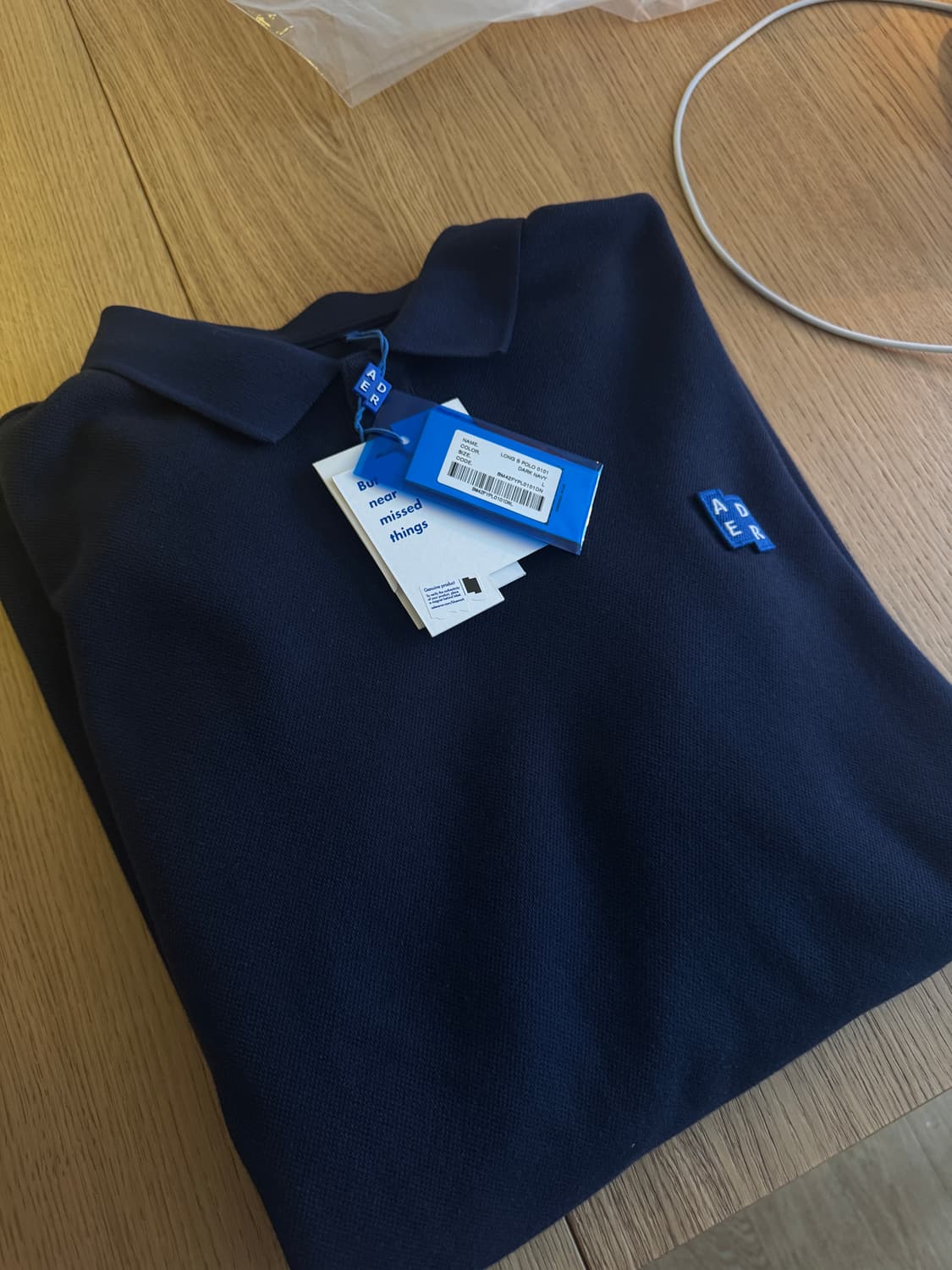 [L] 아더에러 폴로 티셔츠 새상품 Dark navy 상품이미지4