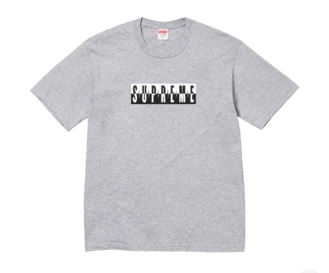 슈프림 스플릿 티셔츠 헤더그레이 XL 상품이미지1