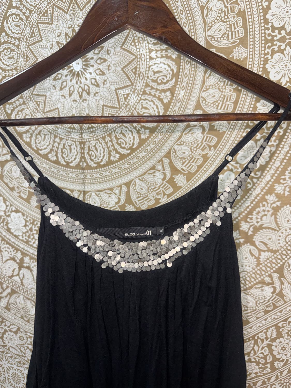 빈티지 여성 스팽글 나시 슬리브리스  상품이미지3