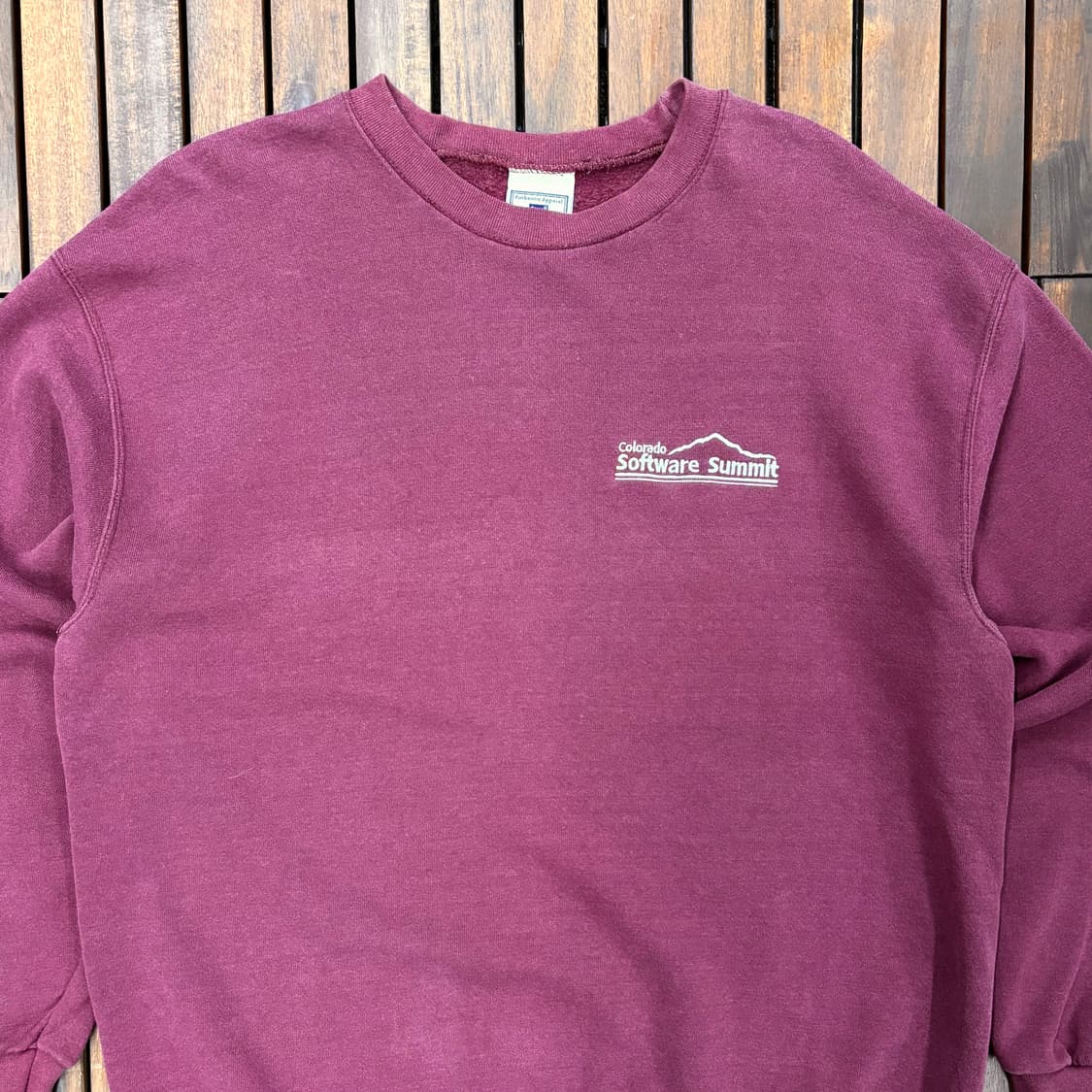 (L) 90s Lee 버건디 해비웨이트 오버 맨투맨 상품이미지2