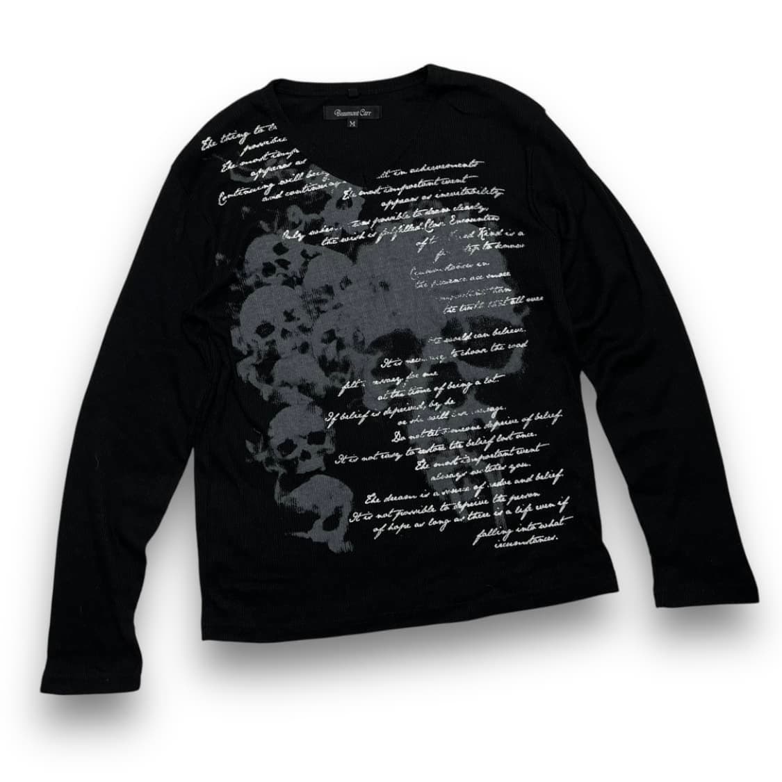 펑크 비기닝 스컬 레터링 아트 다크 롱 슬리브 상품이미지1