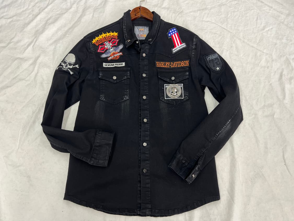 2588 스컬 할리 블랙워싱 NB 상품이미지1