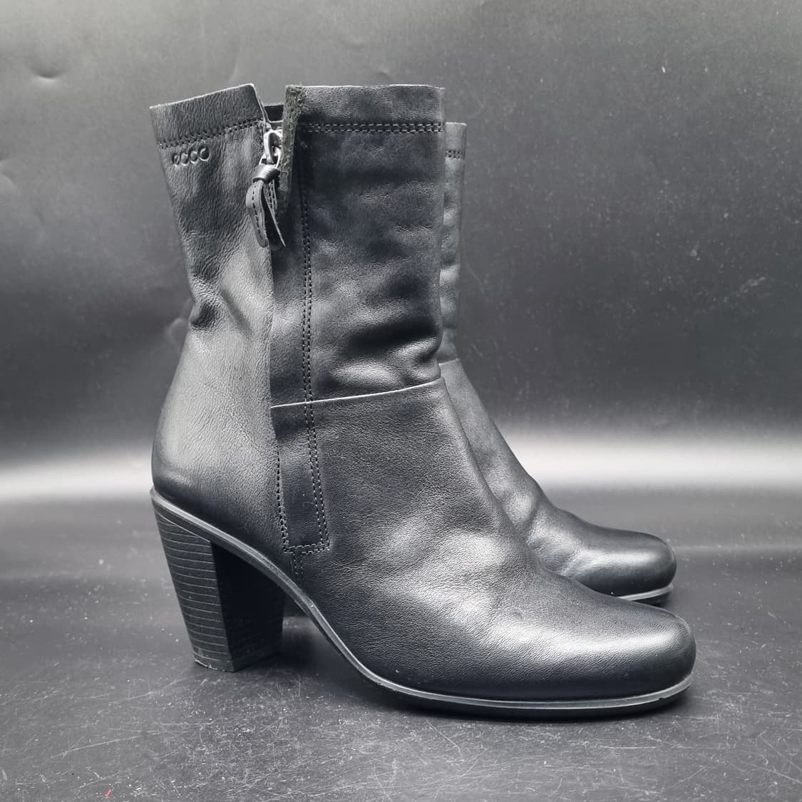 에코 가죽 여성앵클부츠37 240 굽9 상품이미지1