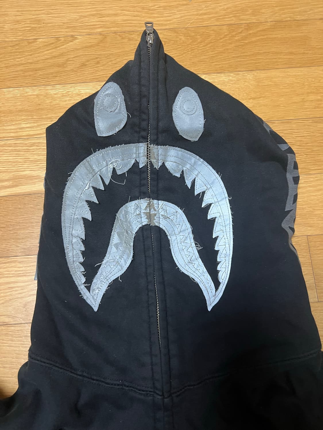 베이프 샤크 후드 블랙 집업 상품이미지7