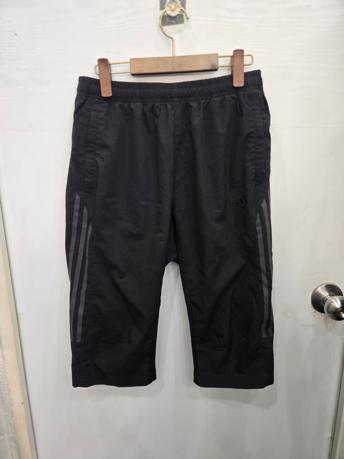 L,100)) adidas 아디다스 7부 반바지 ! 블랙색상 상품이미지2