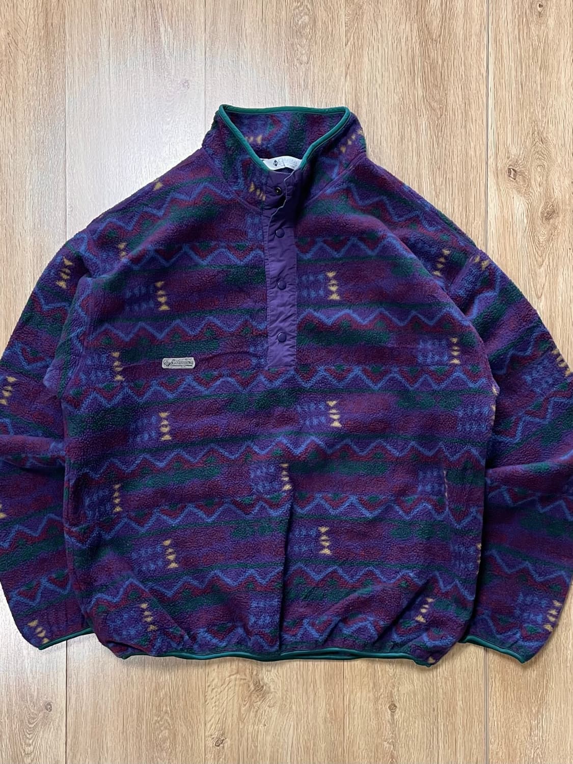 국내 유일 90s Made USA 빈티지 콜롬비아 컬럼비아 패턴 후리스 상품이미지1