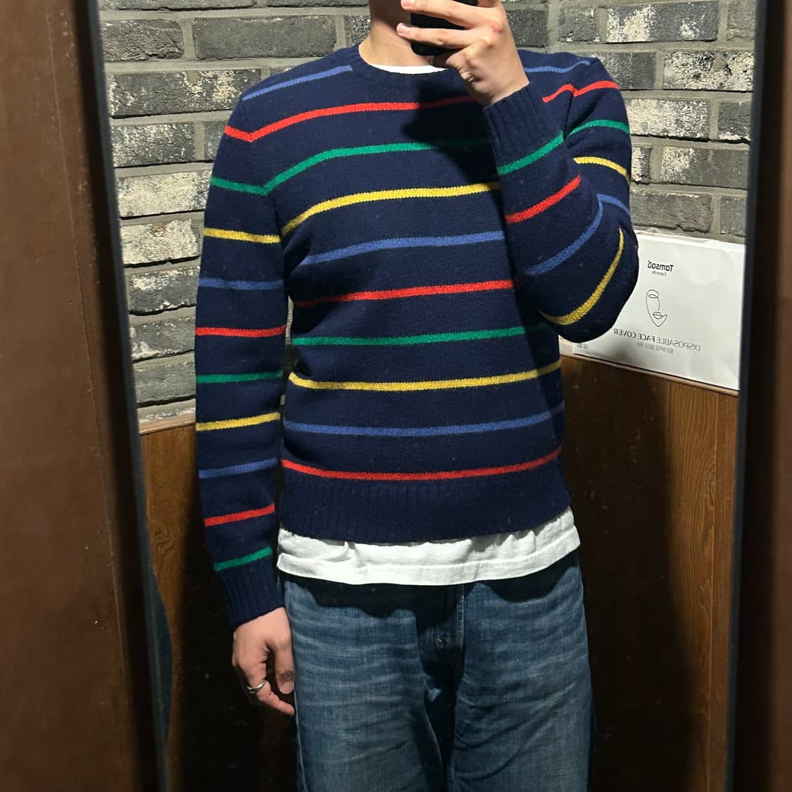 L) 폴로 랄프로렌 램스울 스트라이프 라운드넥 니트 상품이미지7