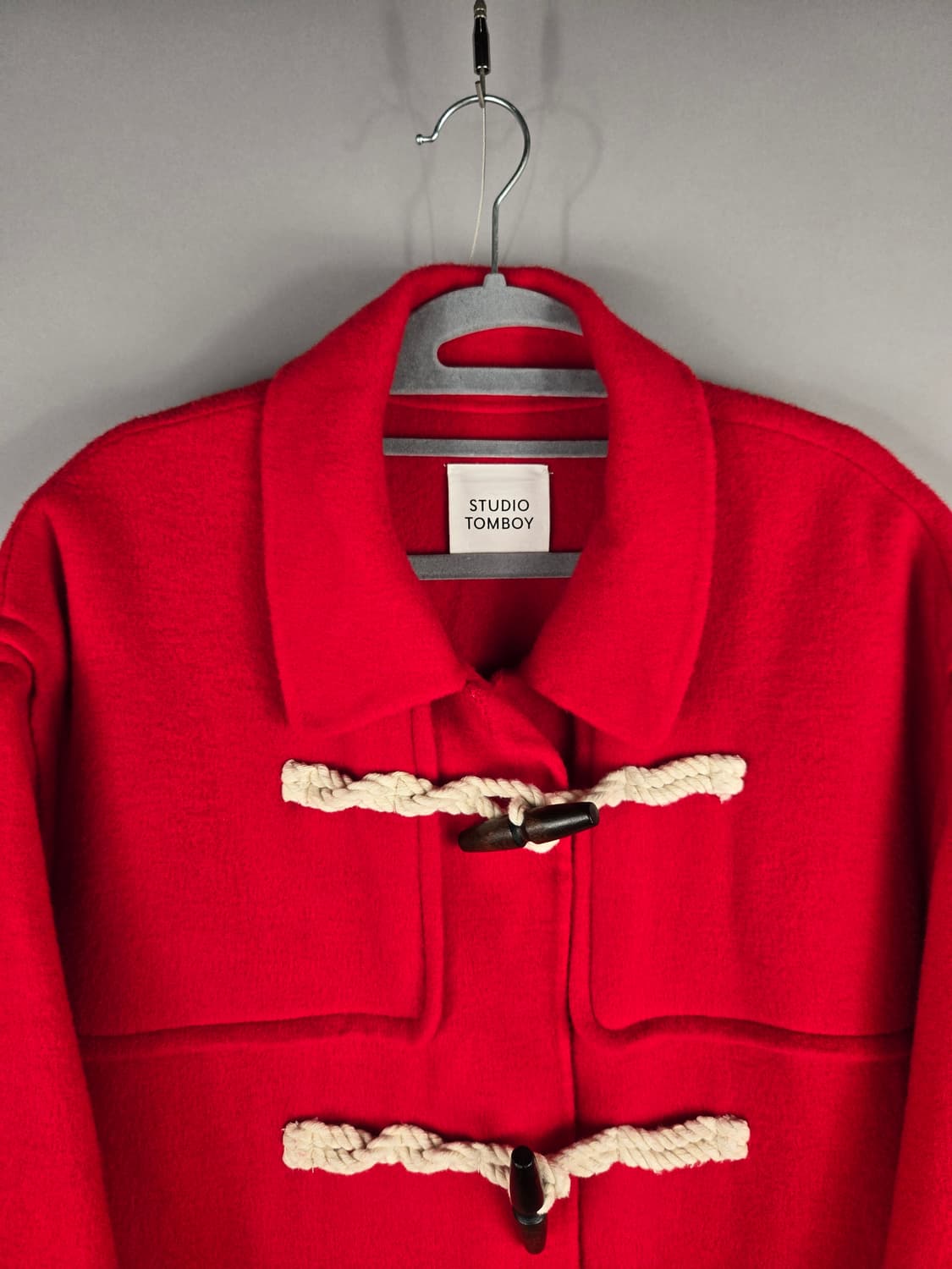 [무료배송]스튜디오 톰보이 여성 오버핏 울 앙고라 더플 코트 상품이미지2