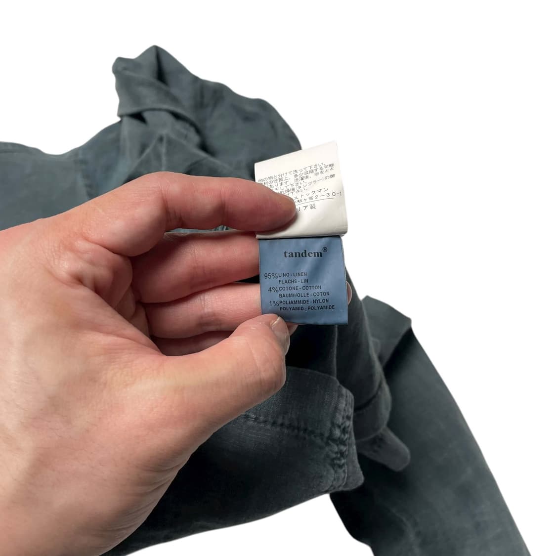 Tandem 하이넥 린넨 블렌드 집업 자켓 (italy made) 상품이미지10