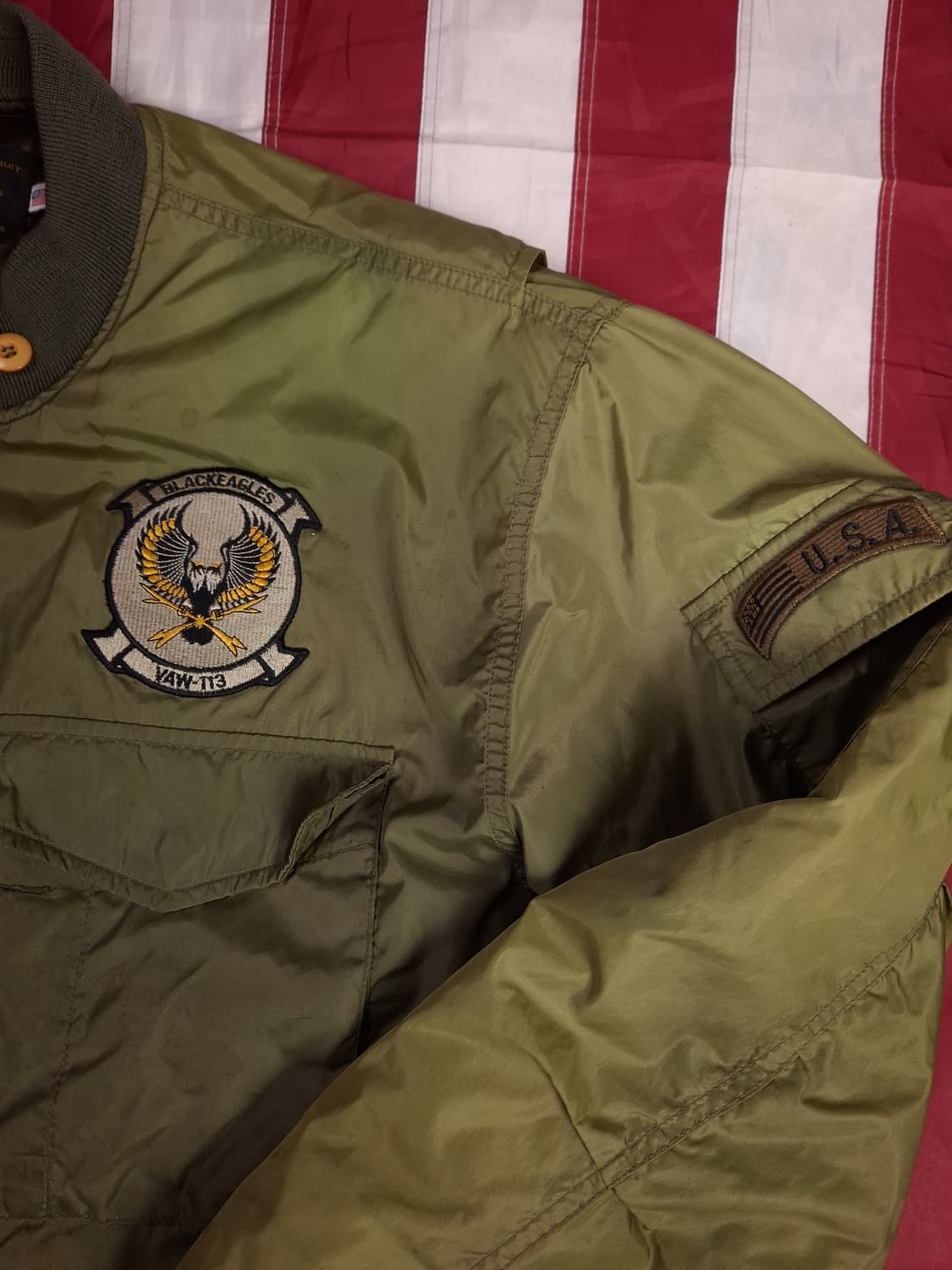 빈티지 미해군 G-8 복각 나일론 웹 항공 자켓 상품이미지2