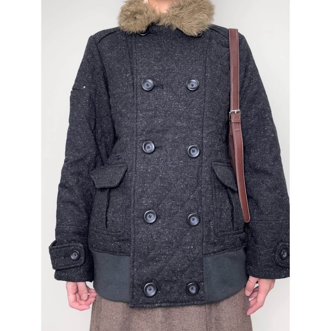 빈티지 차콜 울 자켓 점퍼 상품이미지1