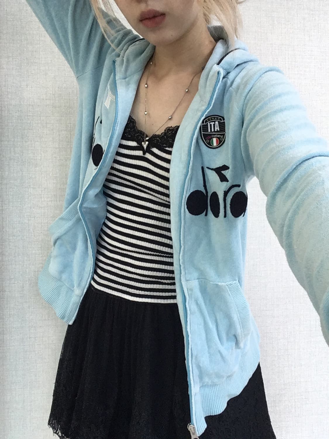 jpn vintage Diadora skublue tarry hood z 상품이미지5
